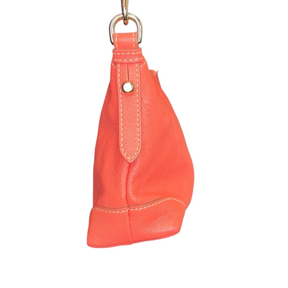 Dooney & Bourke Pebble Grain Small Kiley Hobo Crossbody Bag in Coral | EUC - Picture 8 of 12